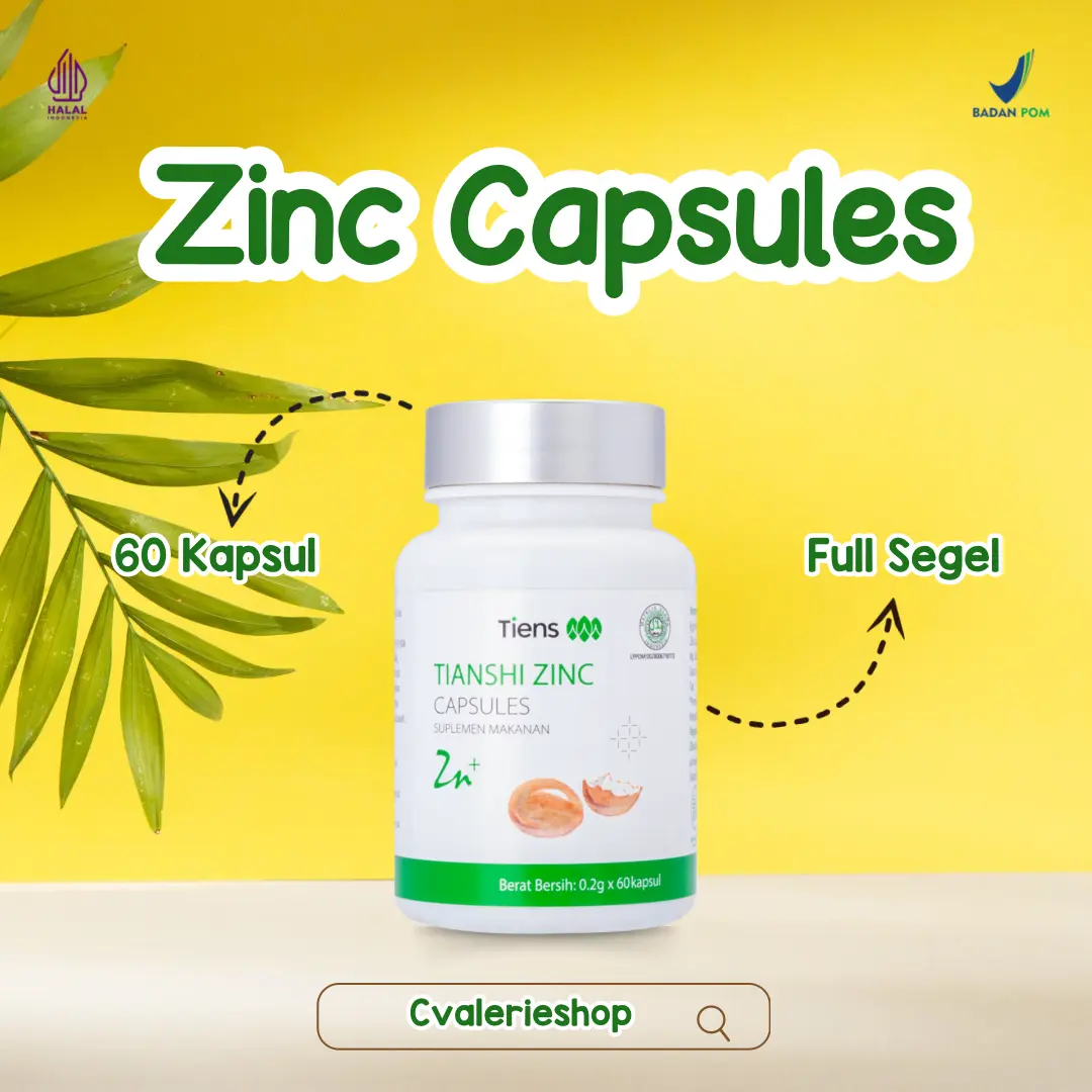 Tiens Zinc Capsules Nutrisi Anak Remaja Dewasa Egg Protein Telur Zinc Lactate