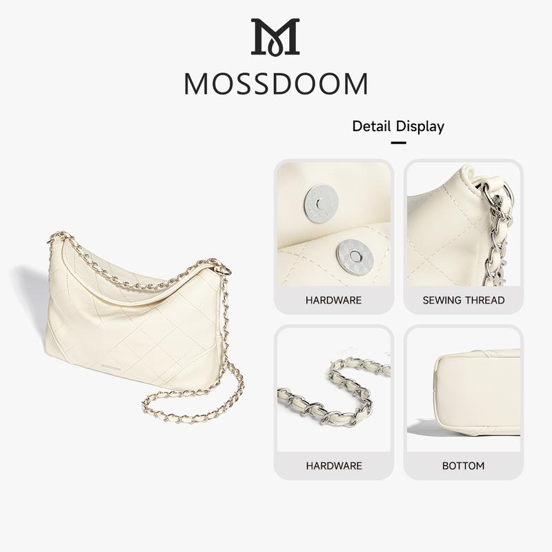 MOSSDOOM Tas Selempang Wanita Zeta Bag Fashion Tas Underarm Bag Tali Rantai 7