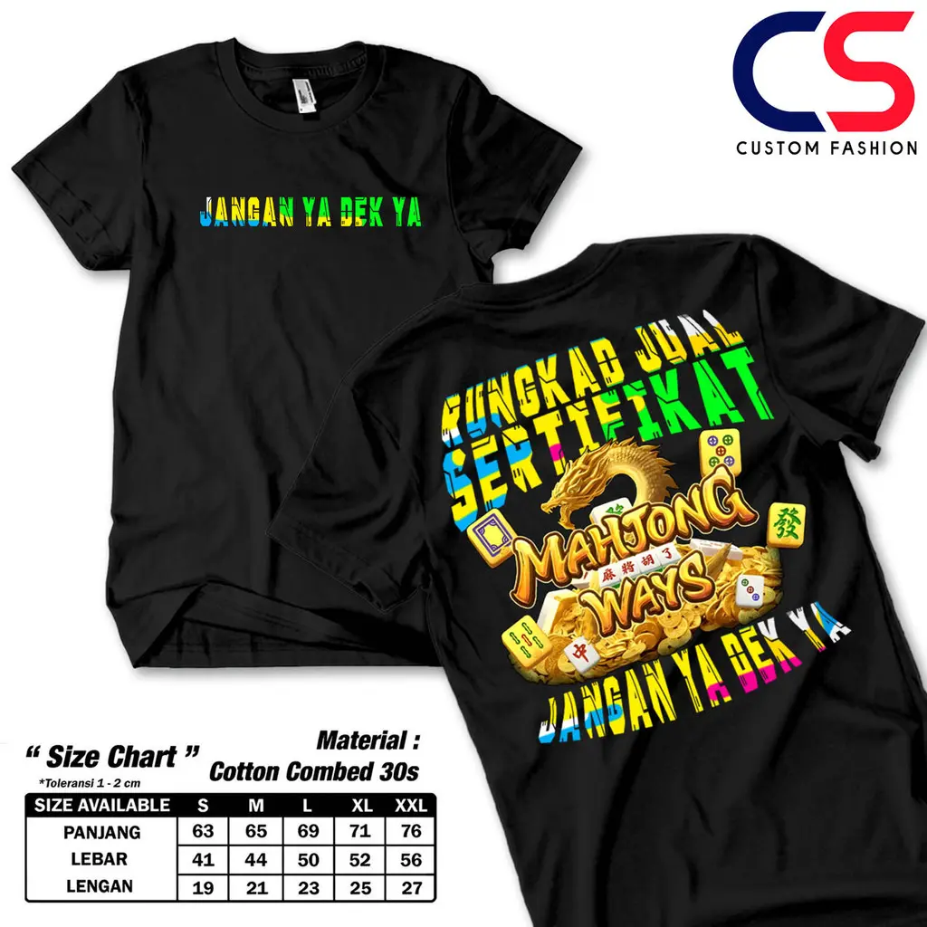 kaos mahjong 2 pg soft terbaru 2024  kaos slot Rungkad jual sertifikat  Kaos Dis Kaos katun hypoallergenic gaya retro lembut dan nyaman