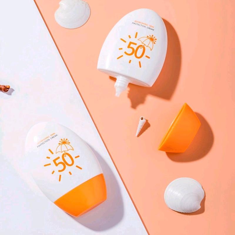 SPF 50 Sunscreen Whitening Sunblock Cream Wajah Dan Badan Sunscreen Sun Protect & Moisture Pelindung dari Sinar Matahari UV Protection Cream Tidak Lengket Tahan Air Double Whitening Lightweight Refreshing Mencegah Penuaan Dini 7