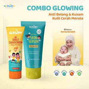 (GLOWBY) Combo Glowing Skin Serum Lotion 100 ml dan Sunscreen 30 ml