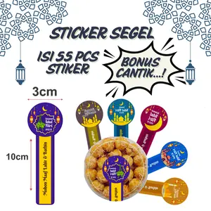 Stiker Segel Lebaran Isi 50 Pcs Sticker Kemasan Stiker Idul Fitri