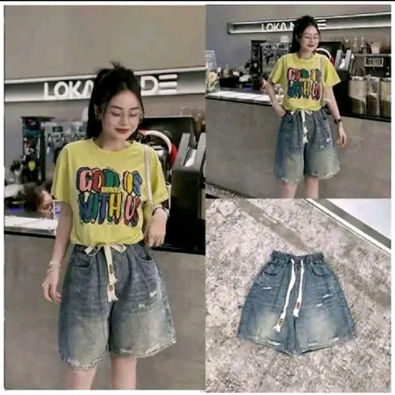 [ 38-95kg ] Quần Jean Ngố Nữ Chất Bò Thổ Dáng Ngố,  Cạp Chun Mặc Trẻ Trung Năng Động Bigsize Đến 95kg 1