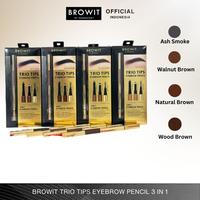 Gambar BROWIT TRIO TIPS EYEBROW PENCIL / PENCIL ALIS 3IN1 / ORIGINAL THAILAND - #Wood Brown dari BROWIT Kota Administrasi Jakarta Barat 1 Tokopedia