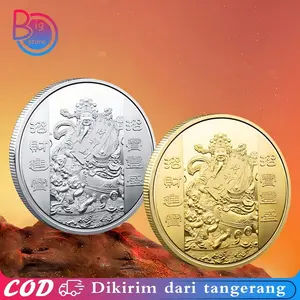 Koin Keberuntungan 4cm Koin Feng Shui Souvenir Gold Coin Feng Shui Dewa Rejeki Feng Shui