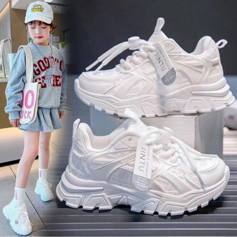 Jintu Shoes Sepatu Sneakers Anak Perempuan Korean Style Terbaru Bahan Sintetis Mesh Premium Warna Putih Hitam Pink Size 26-35 Jintu Shoes Sepatu Sneakers Anak Perempuan Korean Style Terbaru Bahan Sintetis Mesh Premium Warna Putih Hitam Pink Size 26-35