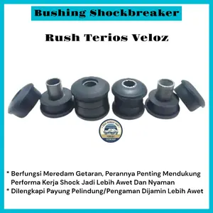 Karet Bushing Shock Breaker Belakang Atas Bawah Rush Terios Veloz Bahan Karet Ban 1Set(4Pcs) Motorcycle