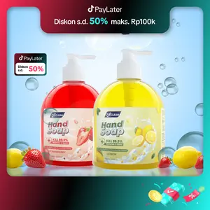 Sabun Cuci Tangan / Hand Soap Anti Bacterial 500ml KEMENKES Cair Lemon