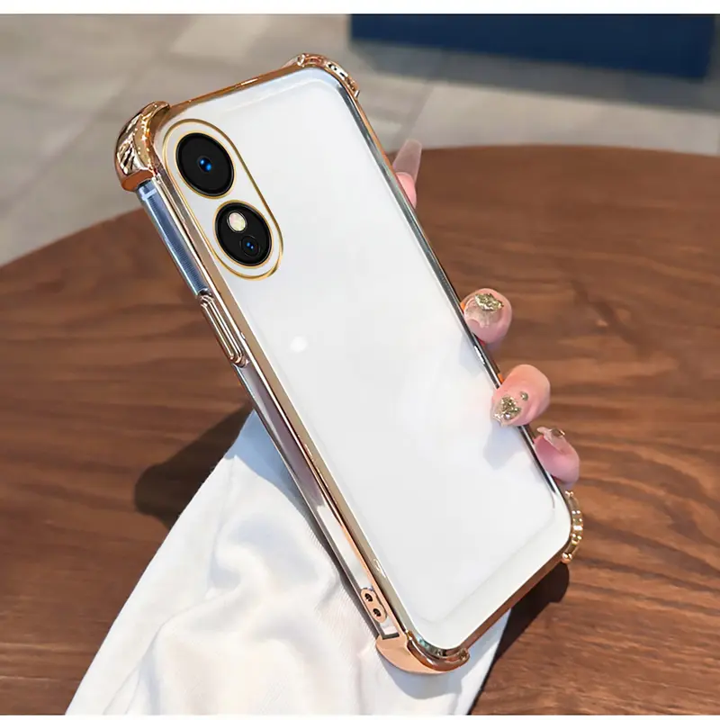 Ốp Điện Thoại, Ốp Cho OPPO A78 5G, Reno 8T 5G, Reno 8T 4G, Túi Khí Từ Tính Không Dây Mềm Sang Trọng, Chống Sốc, Ốp Điện Thoại Trong Suốt, Ốp Điện Thoại Mạ Điện Tử Bốn Góc 8