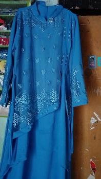 Product Review of Na Fashion- NAMIRA Dress Gamis Malaysia Kombinasi Brukat Bahan Crinkle Premium mix brokat sapto minimalis cantik mewah elegant from A**d D**i 1