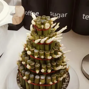 Vas Bulat Besar warna Putih Glossy untuk 5 Tingkat Jumbo