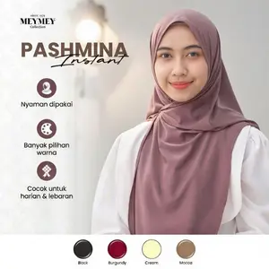 Hijab Pashmina Instant Jersey Inner Menutup Leher Rayon Meleyot