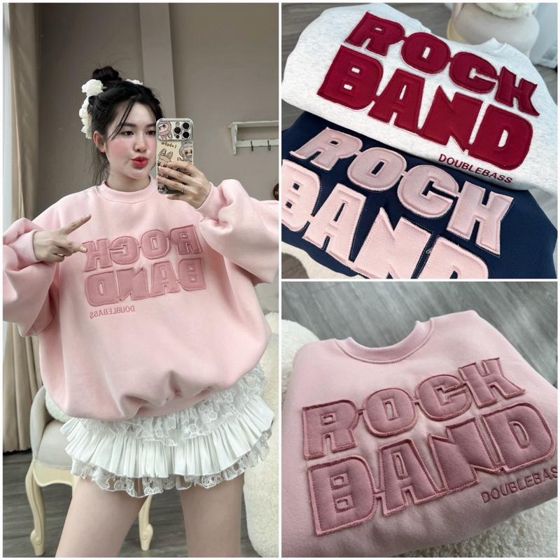 Áo nỉ Sweater nỉ tàu l1 thêu OBHS dài tay hot trends From Boxy lót bông