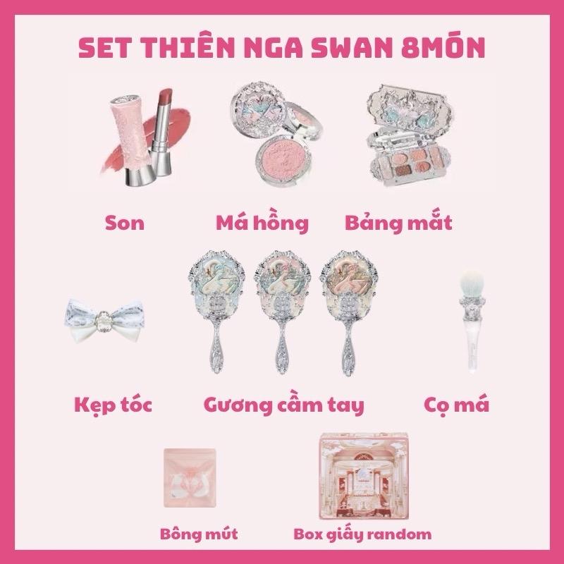   FLOWER KNOWS  SET MỸ PHẨM KÈM QUÀ TẶNG HOA BIẾT FLOWER KNOWS THIÊN NGA Swan Ballet 8 món Hoa Biếc 