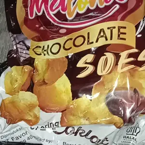 MALONA Soes Coklat Kiloan 500g/1kG Kue Sus Kering Varian Rasa Coklat & Stroberi HALAL Cemilan Manis Enak Sus Coklat Food Snacks