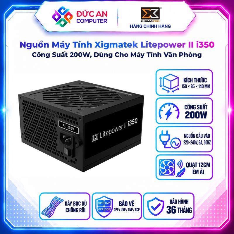 Nguồn máy tính Xigmatek Litepower II i350 EN46407 (200W, 230V)