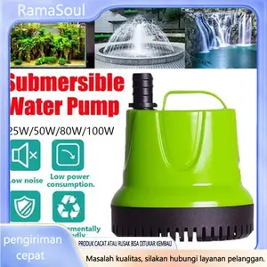 8000L/H Daya Hisap Tinggi 25W-100W Pompa Air Celup Aquarium Kolam Ikan Submersible Water Pump Pompa Air Kolam Ikan Pompa