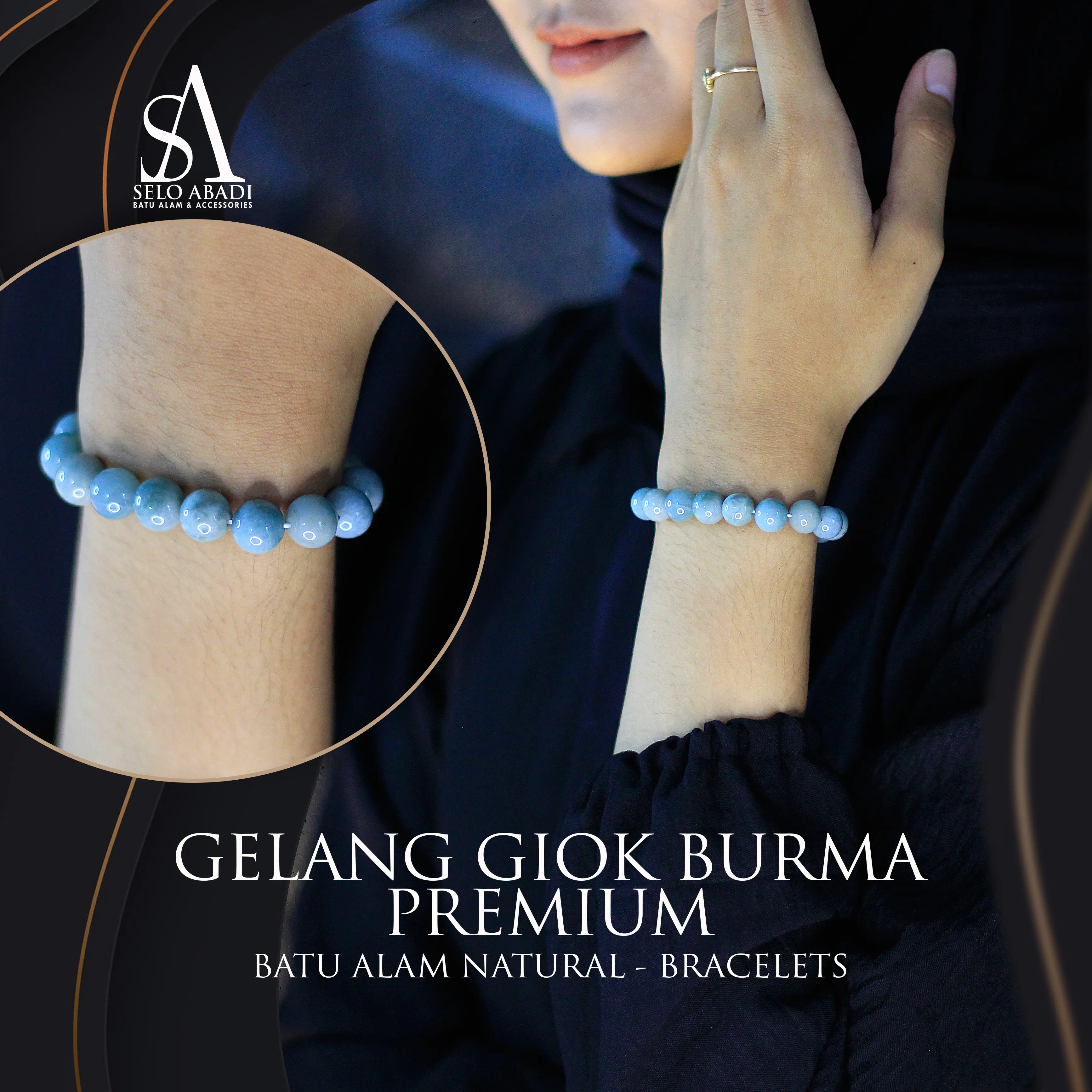 Gelang Giok Burma Batu Premium Bracelets