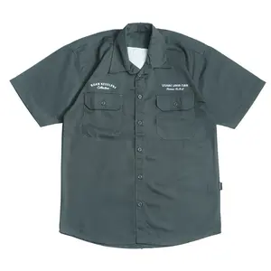 Hanoon Industries – Workshirt Kemeja Kerja Pendek Grey Rrc Labor