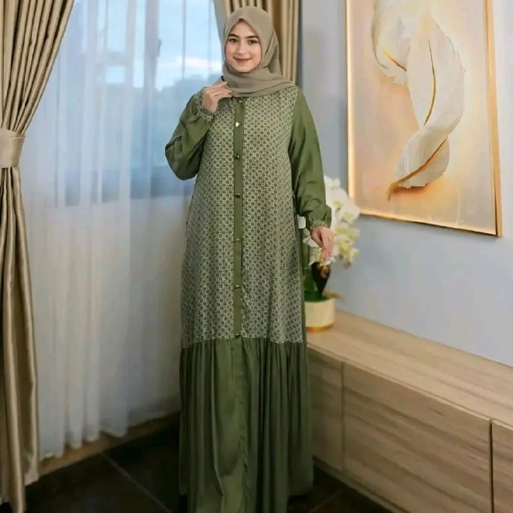 gamis naura/gamis cantik/gamis mewah/gamis rayon twil