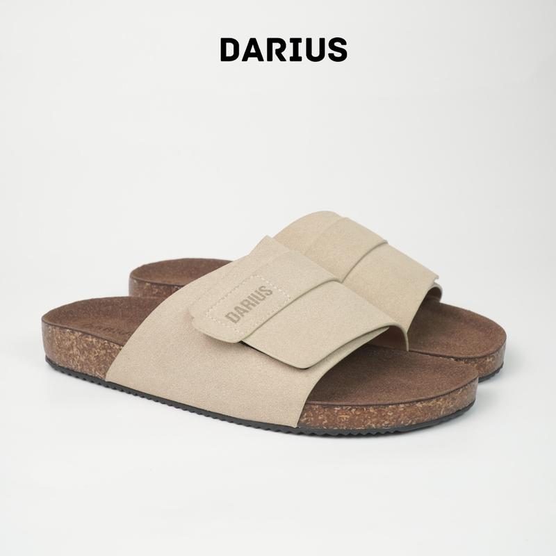  Dép Đế Trấu Quai Ngang Xé Dán Nam Dép Unisex Đế Trấu Da Lộn Cao Cấp Đế 3CM Chống Trơn Trượt D610 