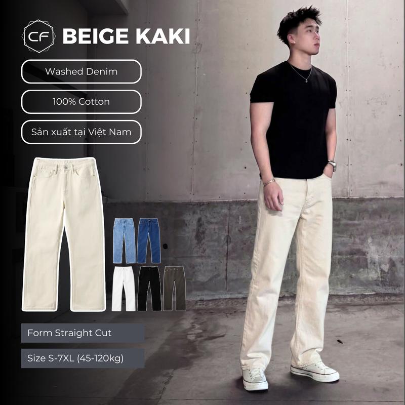 QUẦN KAKI NAM FORM CLEAN FIT, QUẦN JEAN NAM SUÔNG TRƠN BE, NÂU, ĐEN, TRẮNG, XANH QUẦN BÒ NAM CẠP CAO CO GIÃN, QUẦN JEAN BASIC WHY.NOT STYLE