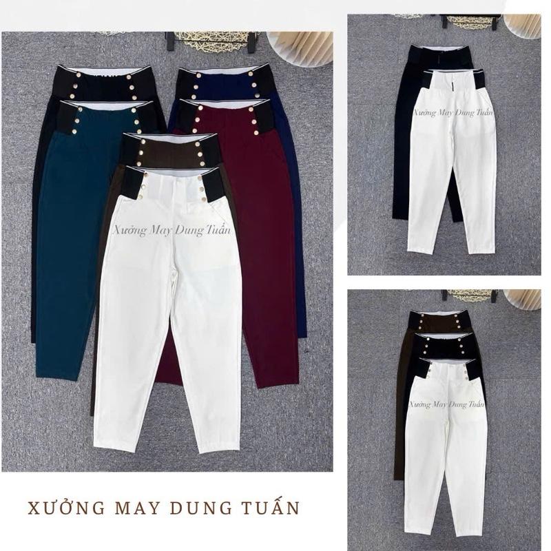 Hàng Đẹp Quần Baggy 6 Cúc Bigsize Quần Baggy Nữ 6 Khuy Chất Liệu Umi Hang Loại 1 Pants Women BigSize Có giãn 4 chiều kiểu dáng Baggy Tôn Dáng Che Bụng Mỡ Cực Tốt Nấm Lùn Mặc Được