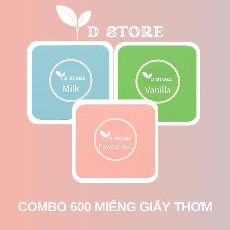  COMBO 600 Túi Giấy Thơm Mini Hương Sữa Vani Hoa Hồng Mùi Hương Ngọt Ngào Để Tủ Quần Áo  Tủ Giày  Vali  Túi Xách  Làm Thơm Phòng  Làm Thơm Hộp Quà 