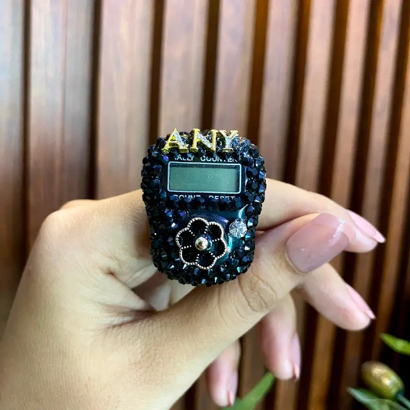 MM- Tasbih Manik non led Motif Tombol bunga  Cantik - Tasbih digital cincin dzikir Muslim -  Haji 2