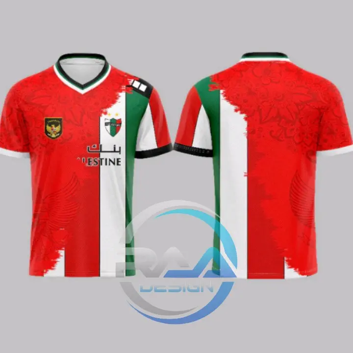 Jersey Indonesia x palestine Football official fanbase - Free request nickname & no punggung Sport 1