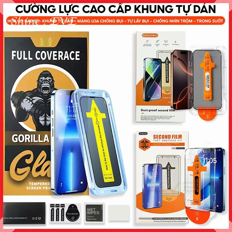 Miếng dán màn hình iPhone Tự Dán Tự Hút Bụi Trong Và CNT…