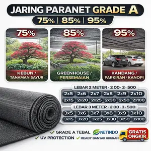 PARANET 95% 85% 75% Grade A Kualitas Import Anti UV Shading Net Shade Net Jaring Paranet Tanaman COD & GRATIS ONGKIR