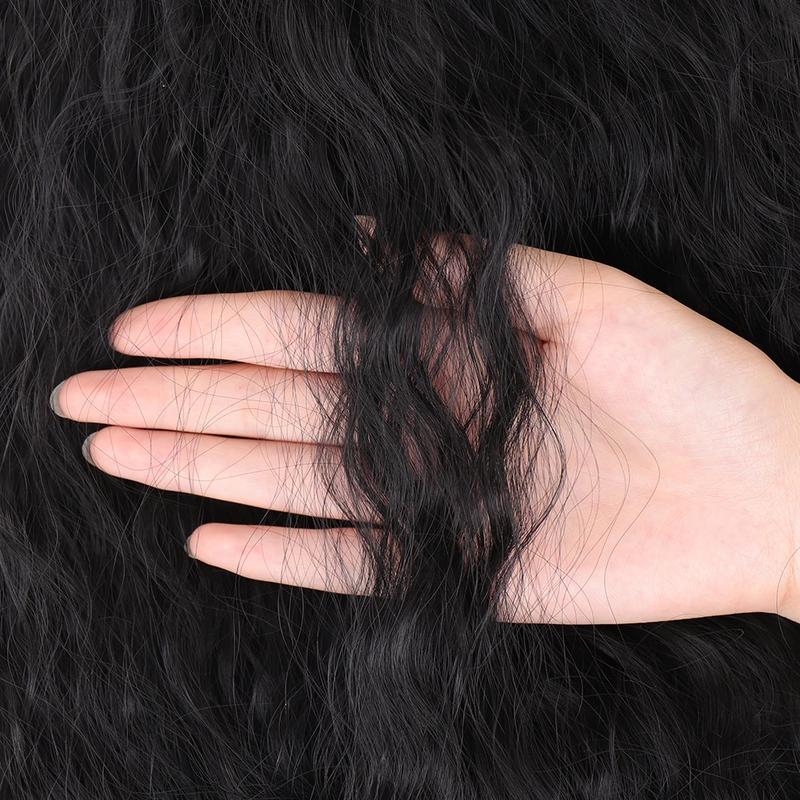 1 pack tiger clip, grab clip, ponytail, water ripple, corn perm, small curly hair, medium long curly hair, 55cm synthetic makeup wig, ponytail 8