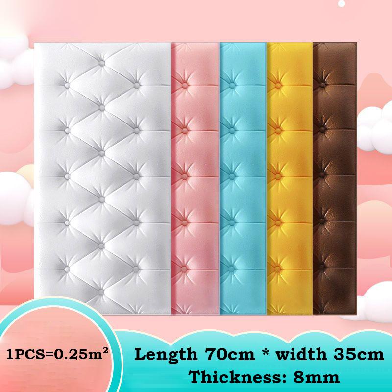 Miếng Dán Tường 3D, 4-10 CÁI, Giấy Dán Tường Gạch, 70 * 35cm, Tự Dính, Miếng Dán Tường, Xốp, Chống Thấm Nước, Chống Va Chạm