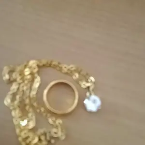 kalung dewasa medan permata dan cincin polos emas muda / free nota toko Perhiasan