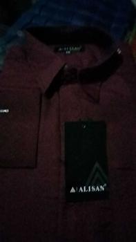 Product Review of Kemeja Formal Polos Alisan Abu6/AbuTua Pria Krah Berdasi Slimfit Lengan Panjang Hitam Kantor - Distro, Casual from E**I 0