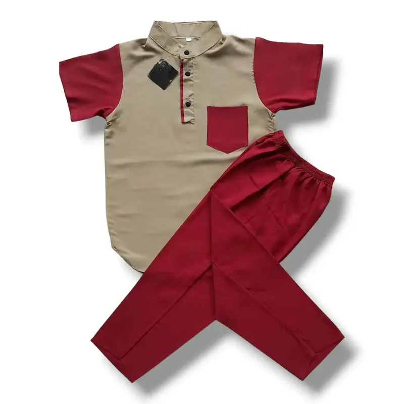 Baju Koko Anak Kombinasi Warna Ala Pakistan - Micro Soft Premium - Muslim 0