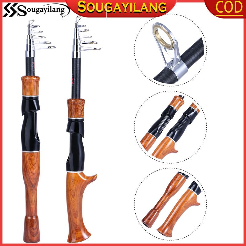 Cần Câu Cá Có Thể Gấp Gọn Sougayilang Tay Cầm Nút Chai 1.6M Cần Câu Cá Đúc Quay Bằng Sợi Carbon Cần Câu Du Lịch Cầm Tay