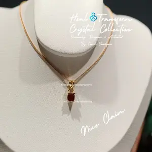 Perhiasan Kalung cincin Gelang Red  Ruby harian elegan menarik