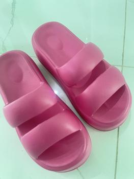 Product Review of Dép Cao Gót, Đế Dày, Màu Pastel Dành Cho Nữ, Dép Lê Mùa Hè, Không Trơn Trượt, Có Thể Đeo Ngoài Trời, Phong Cách Mới, 0000 from K** K**u 0