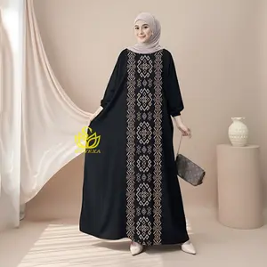 Laksita Kaftan Abaya Jumbo Rayon Dress Gamis Premium Busui Friendly Depan LD 140 Simple Elegan Kondangan Pengajian Arisan Grosir Ori Wiwexa