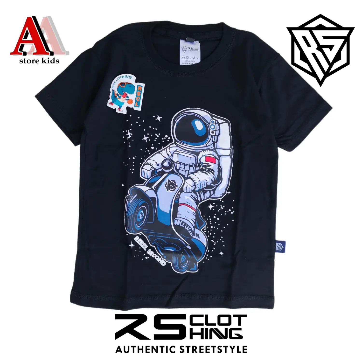 Baju anak laki laki motif astronot usia 4-14 tahun / kaos anak laki laki bahan  Cotton
