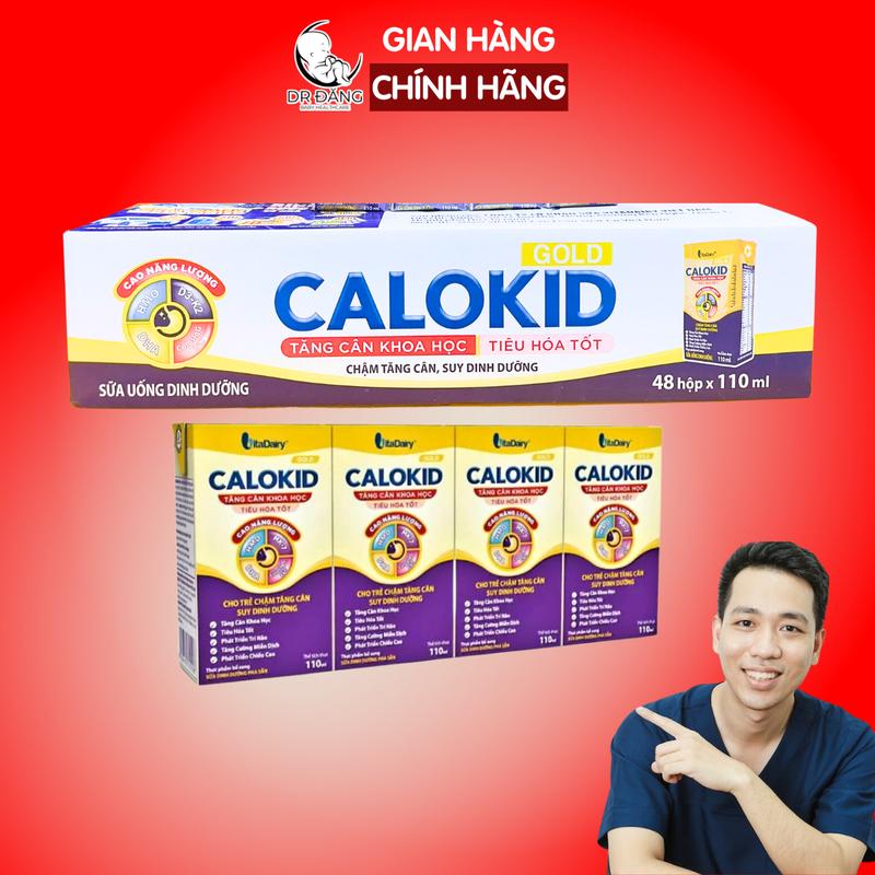 Vitadairy Calokid sữa dinh dưỡng pha sẵn hộp 110ml thùng 48 hộp