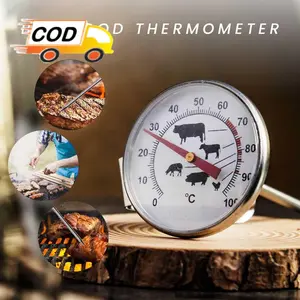 Termometer Masak Makanan Dapur Suhu Daging Steak BBQ Analog Akurat