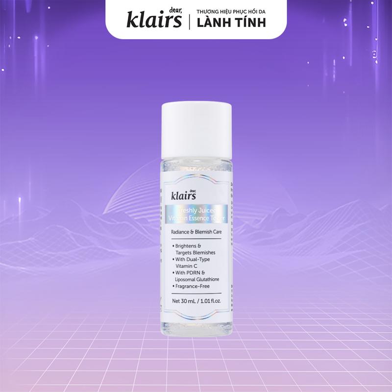 Nước hoa hồng Dear, Klairs Freshly Juiced Vitamin Toner hỗ trợ