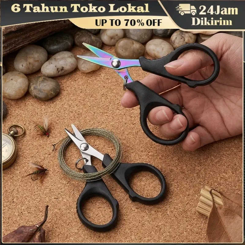Fishing Scissor PE Line Braided Gunting Senar Pancing Mini Pemotong Benang PE Dyneema Gunting Stainless Steel Alat Pancing Outdoor Multifungsi