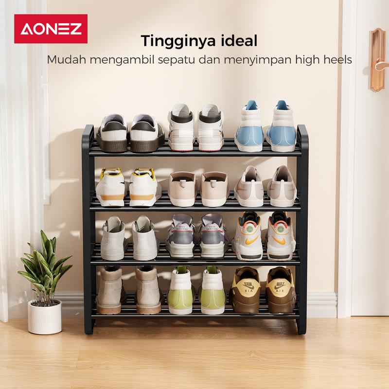 Product Introduction of 【SPESIAL KOL COD 24h Shipping】AONEZ Rak Sepatu 4 Susun Minimalis/Tempat Sepatu/Rak Sandal Dan Sepatu 0