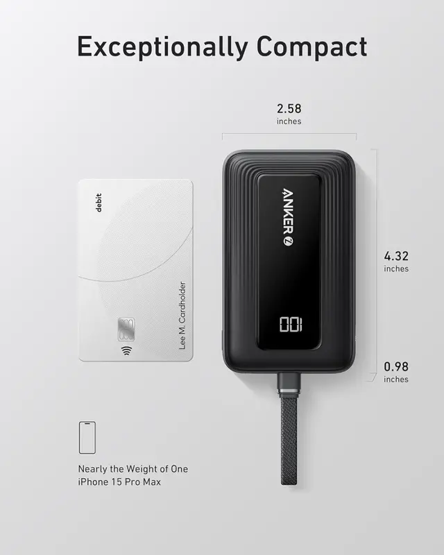 Anker Powerbank Zolo 10000 mAh 30w With Type C Cable fast Charging PD 30 - A1688/A1680 5