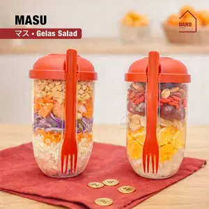 【DARU】MASU – Gelas Salad Portable Japanese Minimalist | Food Prep Praktis & Estetik | Wadah Salad Diet Sehat