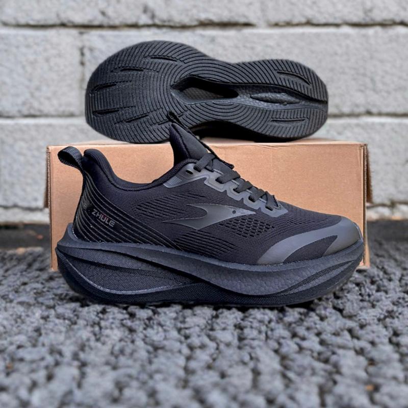 Giày Thể Thao Nam Nữ Tập Gym Aerobic Chạy Bộ Đế Nhẹ ZHU-5588 Đen Full Sneaker Sport Tập Thể Dục